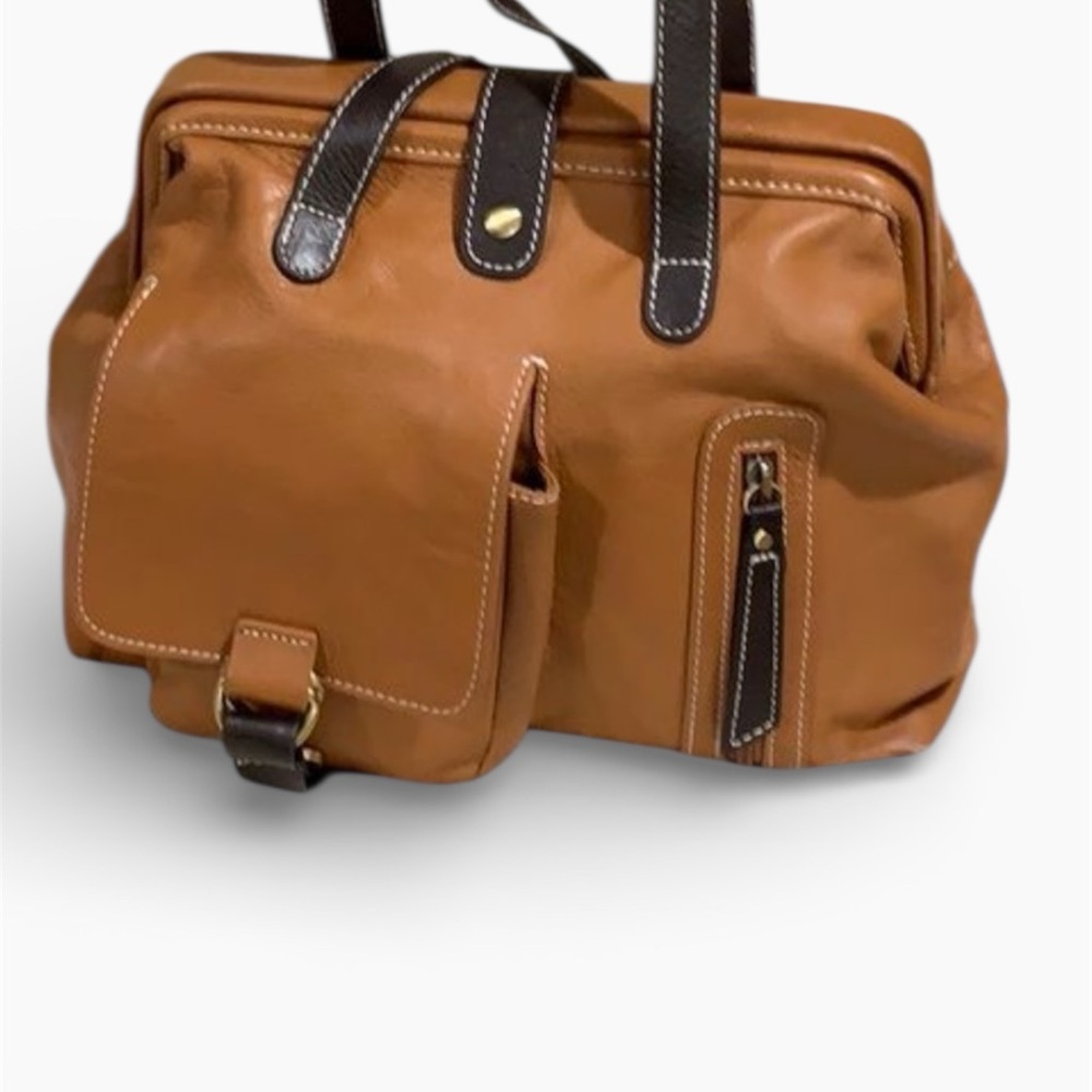 NorthStyle Brown Shoulder Bag with Dark Straps - Picture 3 of 10